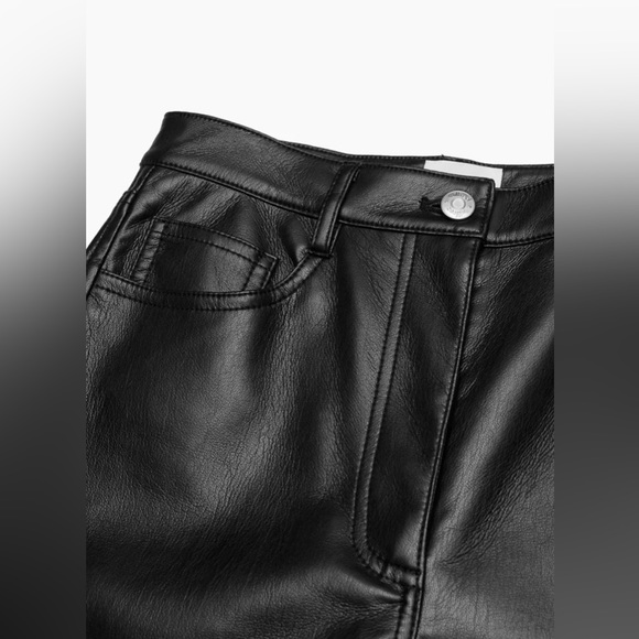 2. Aritzia Wilfred Vegan Leather Melina Pant in Black - Picture 6 of 14